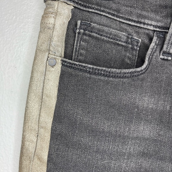 Athleta Carbon Black Sculptek Jeans Skinny Metallic Denim Sz 6 Stretch Fitted - Picture 4 of 13